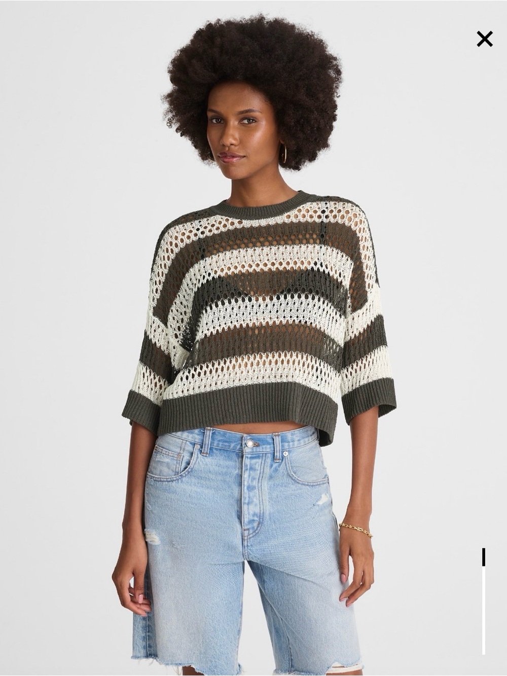 NWT Madewell Relaxed Open Stitch Sweater Tee
